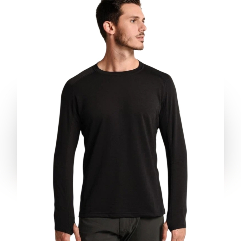 Kuhl Men's Influx Black Long Sleeve Crewneck Performance Tee Size XXL